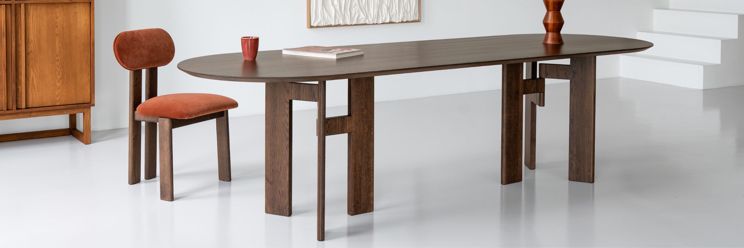 Plat ovale tafel Lift