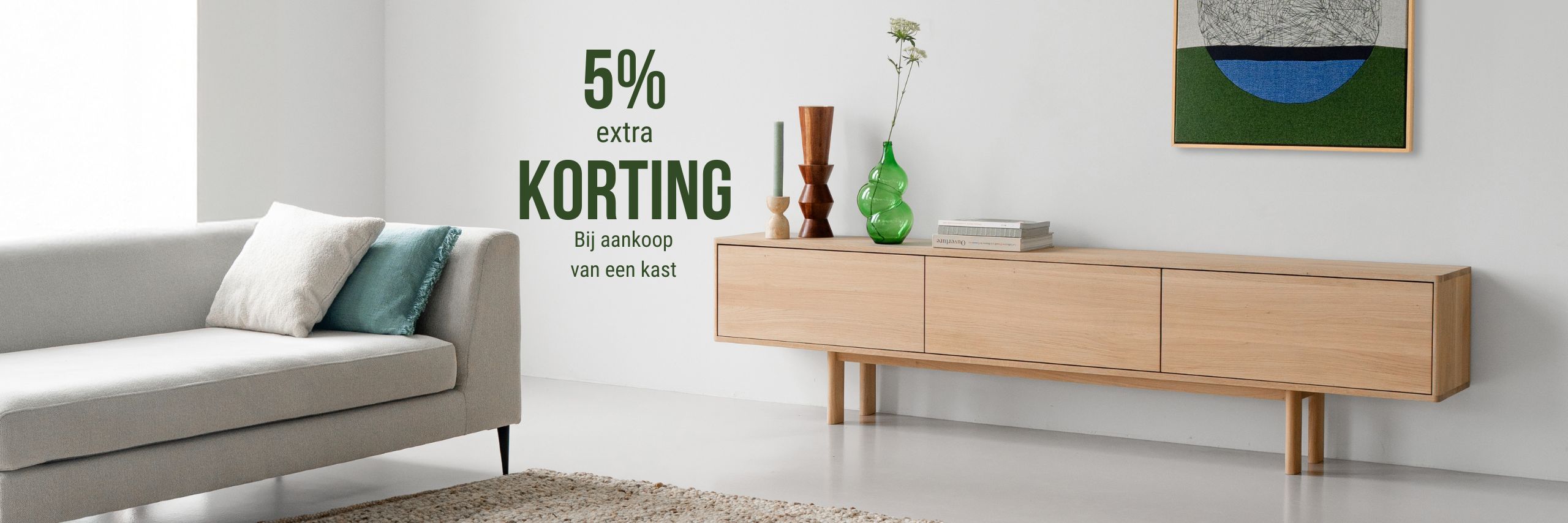 Houten tv kast met houten onderstel nu 5% extra korting