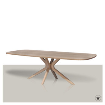 Deens ovale tafel Corda met houten matrix onderstel