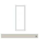 Lijntekening enkele deur Glas