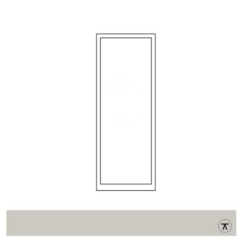 Lijntekening enkele deur Glas