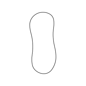 Lijntekening organische tafel Blob